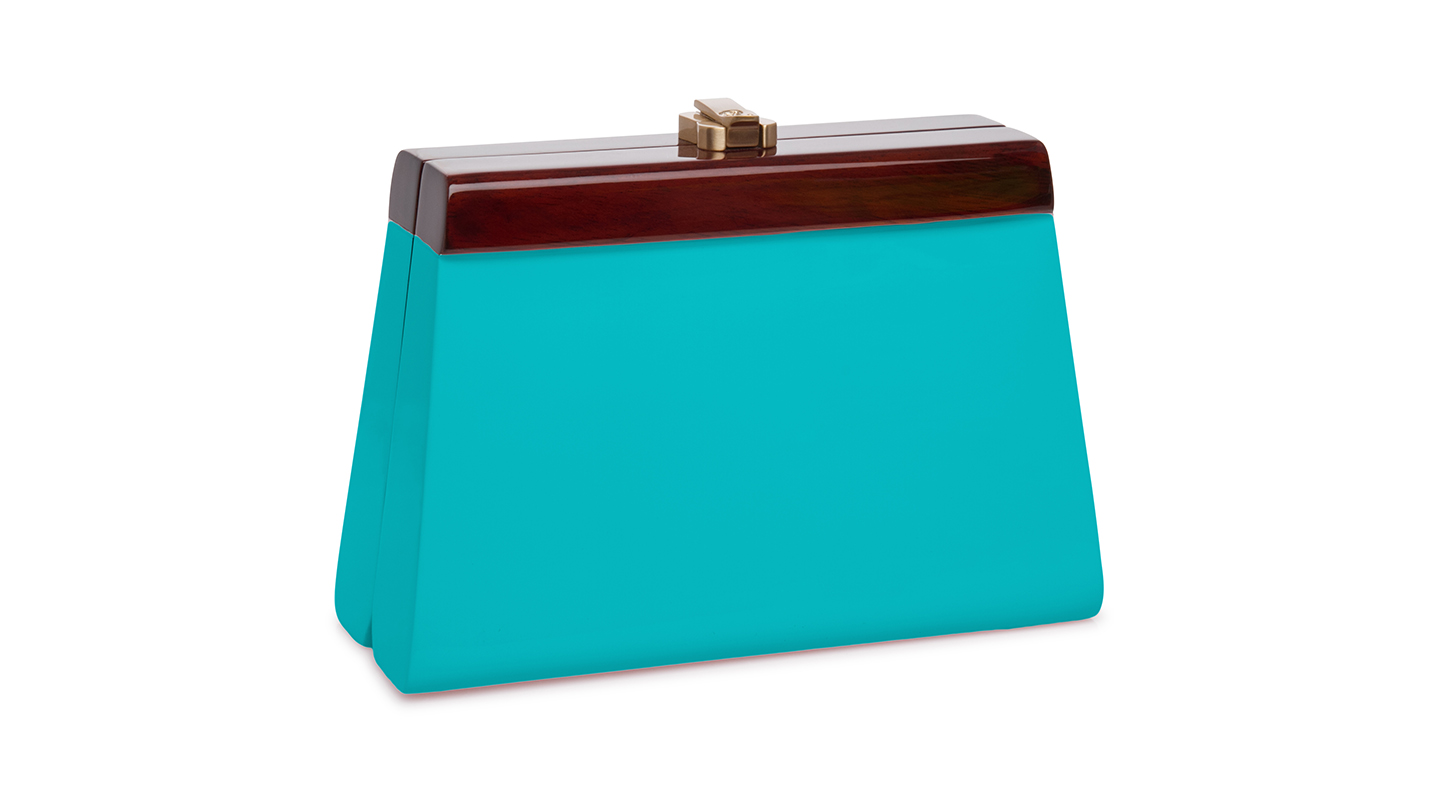 Detail_P)Cindy Clutch_TurquoiseBlue_right