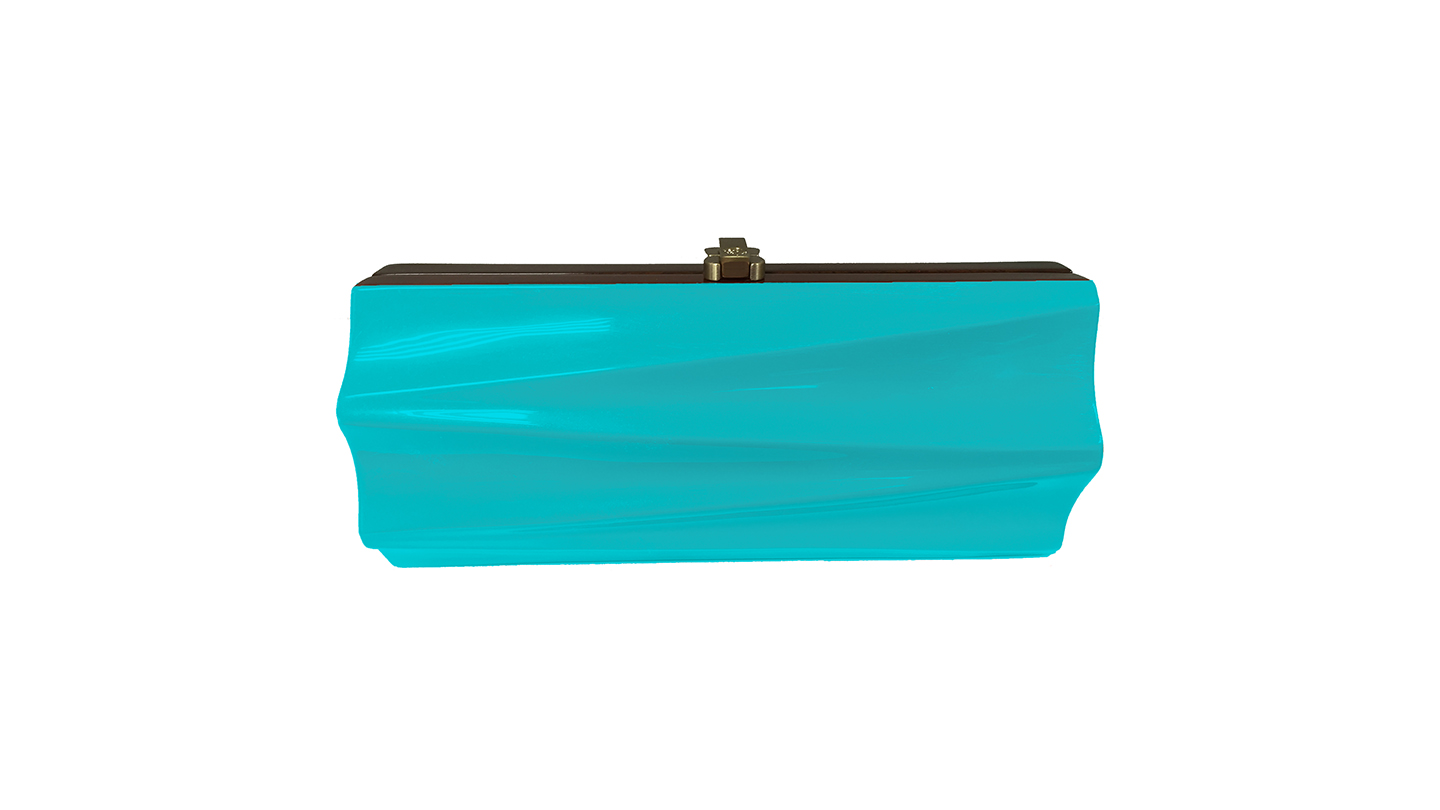 Detail_P)Milano Clutch_TurquoiseBlue_front